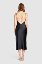 Load image into Gallery viewer, Silk Slip Dress – Black