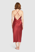 Load image into Gallery viewer, Silk Slip Dress – Burgundy