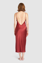 Load image into Gallery viewer, Silk Slip Dress – Burgundy