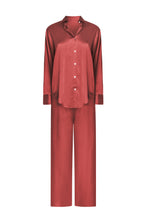 Load image into Gallery viewer, Oversized Silk PJ Set – Burgundy