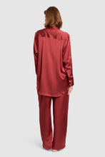 Load image into Gallery viewer, Oversized Silk PJ Set – Burgundy
