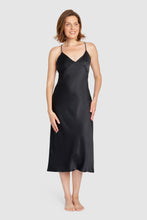 Load image into Gallery viewer, Silk Slip Dress – Black