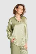 Load image into Gallery viewer, Oversized Silk PJ Set – Sage