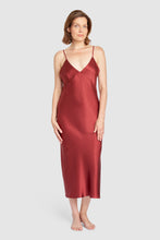 Load image into Gallery viewer, Silk Slip Dress – Burgundy
