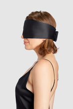 Load image into Gallery viewer, Peace Silk & Lyocell Sleep Mask – Black