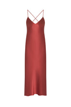 Load image into Gallery viewer, Silk Slip Dress – Burgundy