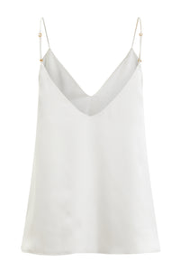 Ethical Kind Organic Peace Silk Double Layers Silk Boho Camisole top with adjustable straps, bridal nightwear.