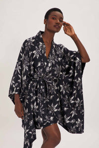 Organic Peace Silk Kimono - Short Gown