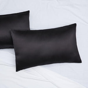 Organic Peace Silk Pillowcase - Black