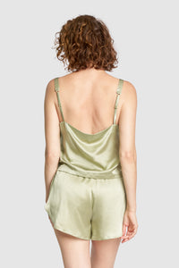Silk Tank & Shorts Set – Sage