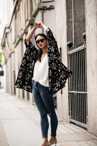 Organic Peace Silk Kimono - Short Gown