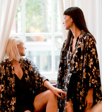 Load image into Gallery viewer, Organic Peace Silk Kimono - Short Gown