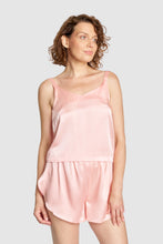 Load image into Gallery viewer, Silk Tank &amp; Shorts Set – Quartz Pink