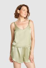 Load image into Gallery viewer, Silk Tank &amp; Shorts Set – Sage