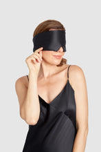 Load image into Gallery viewer, Peace Silk &amp; Lyocell Sleep Mask – Black