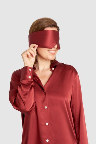 Peace Silk & Lyocell Sleep Mask – Burgundy