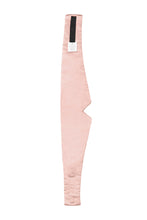 Load image into Gallery viewer, Adjustable sustainable Quartz Pink sleep mask with recycled Velcro® strap, flat lay