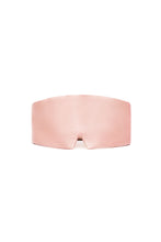 Load image into Gallery viewer, Adjustable sustainable Quartz Pink sleep mask with recycled Velcro® strap, product 
front view