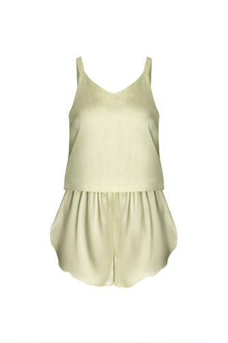 Silk Tank & Shorts Set – Sage