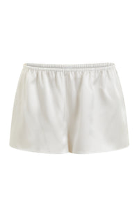 Ethical Kind Organic Peace Silk Shorts in Ivory 
