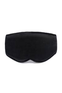 Ethical Kind Organic Peace Silk Eye Mask in Black, Front view