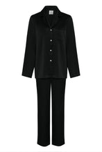 Load image into Gallery viewer, Organic Peace Silk Pyjama Set in Black