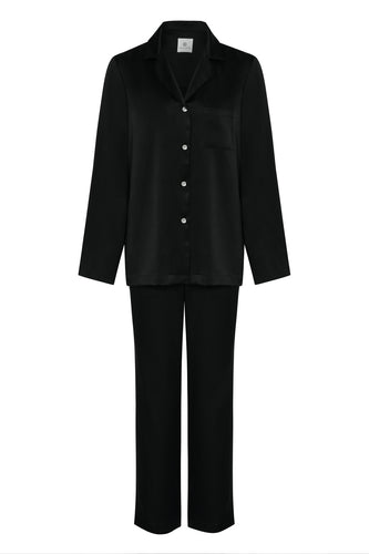 Organic Peace Silk Pyjama Set in Black