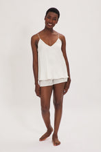 Load image into Gallery viewer, Organic Peace Silk Camisole and Shorts Set in Ivory
