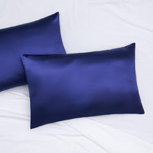 Load image into Gallery viewer, Organic Peace Silk Pillowcase - Evening Blue