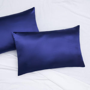 Organic Peace Silk Pillowcase - Evening Blue